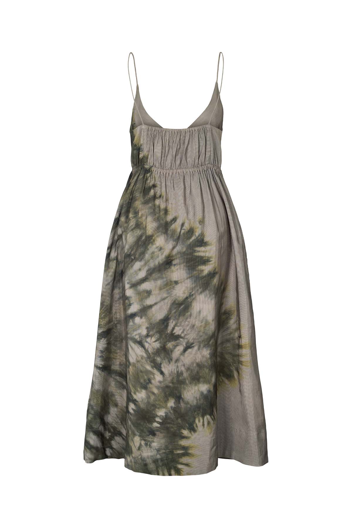 Maple - Lava v-front dress I Grey green combo 5 - Rabens Saloner - DK