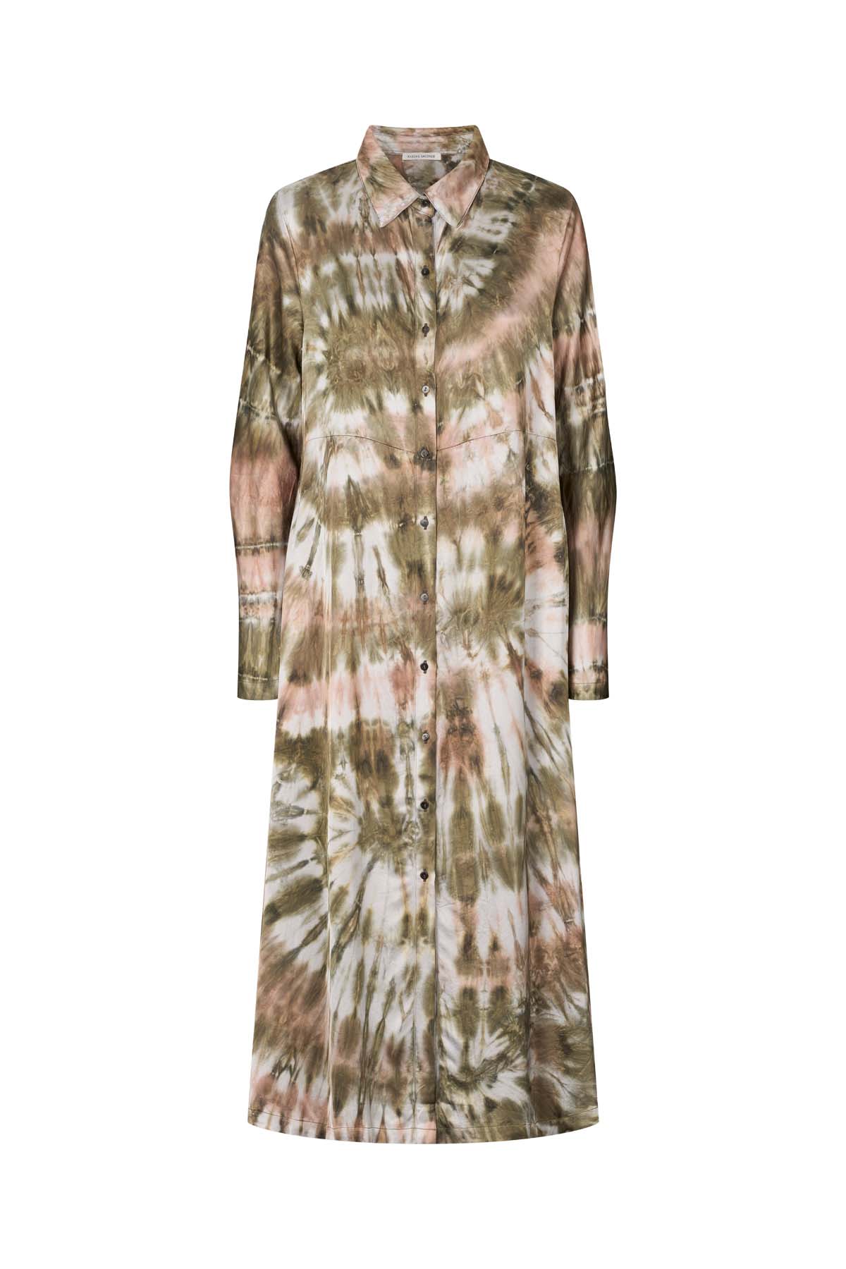 Vija - Lava button dress I Rust combo 4 - Rabens Saloner - DK