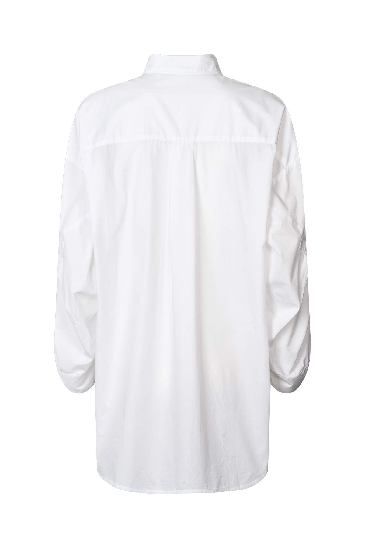 Susan - Poplin twist cuff OS shirt I White 6 - Rabens Saloner - DK