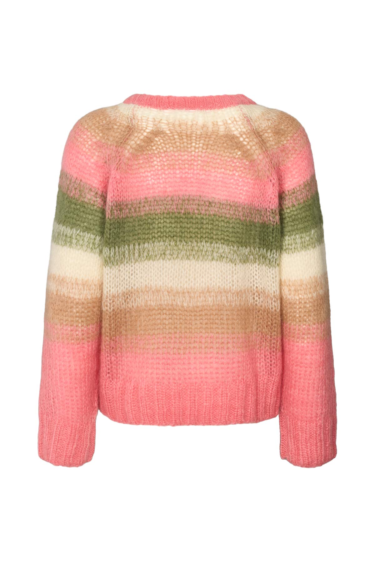 Jasmin - Blurred yarn boxy sweater I Pink combo 5 - Rabens Saloner - DK