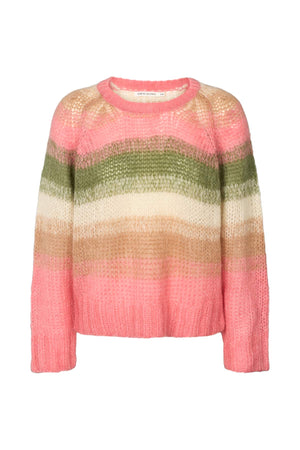 Jasmin - Blurred yarn boxy sweater I Pink combo Pink combo XS/S 4 - Rabens Saloner - DK