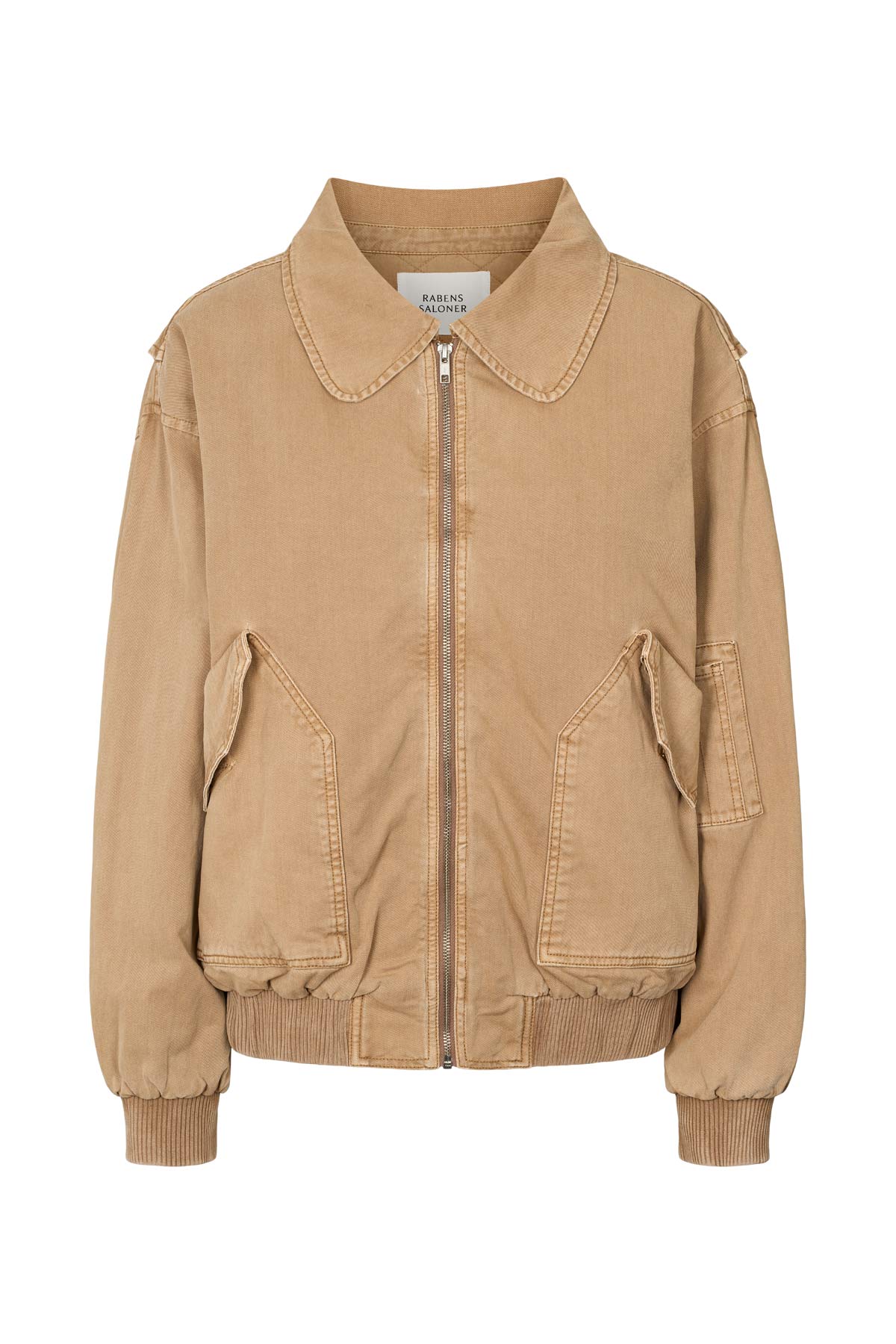 Ezmira - Canvas padded bomber I Washed tobacco Washed tobacco XS 4 - Rabens Saloner - DK