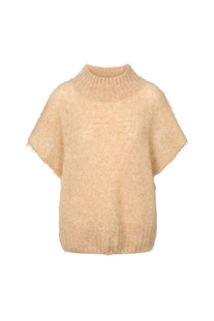 Asna - Superlight knit tunic top I Light camel Light camel XS/S 4 - Rabens Saloner - DK
