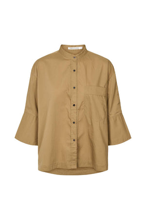 Seval - Poplin boxy shirt I Havanna brown Havanna brown XS 4 - Rabens Saloner - DK