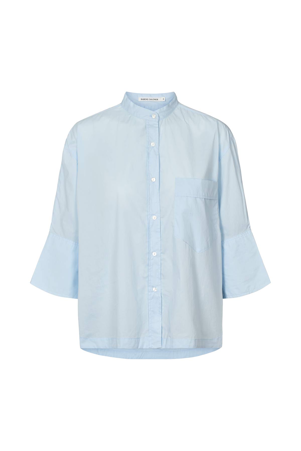 Seval - Poplin boxy shirt I Light blue Light blue XS 5 - Rabens Saloner - DK