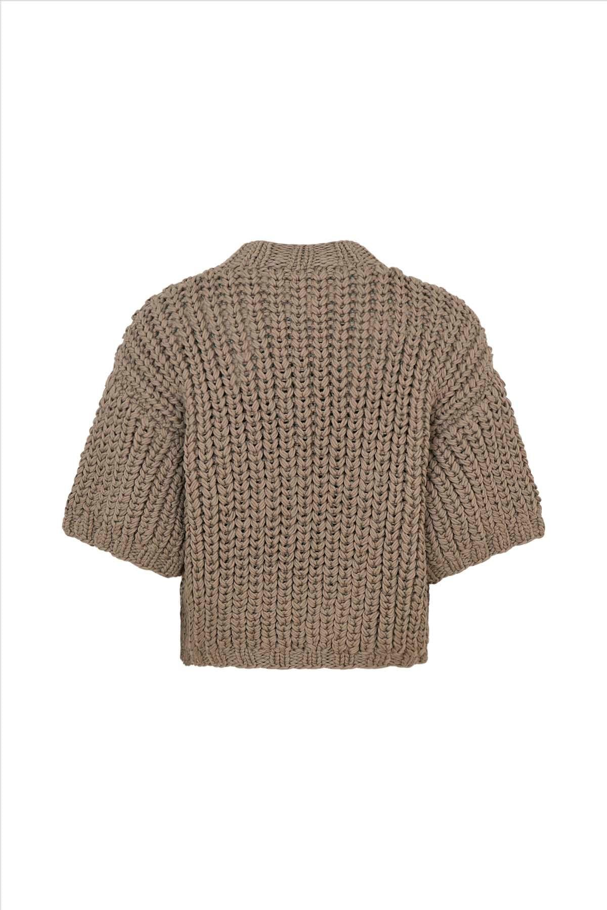 Alice - Rope knit cardigan I Walnut 6 - Rabens Saloner - DK
