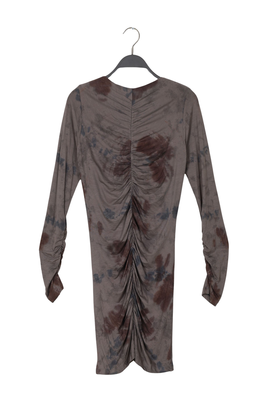 PreLoved Isi - Mixture gather short dress I Asphalt combo - S