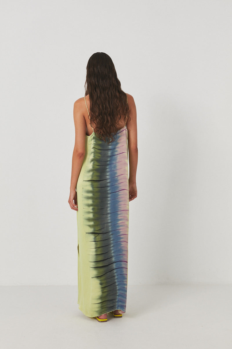 PreLoved Lilo - Macaw camisole dress I Lime combo - S 3 - Rabens Saloner - DK