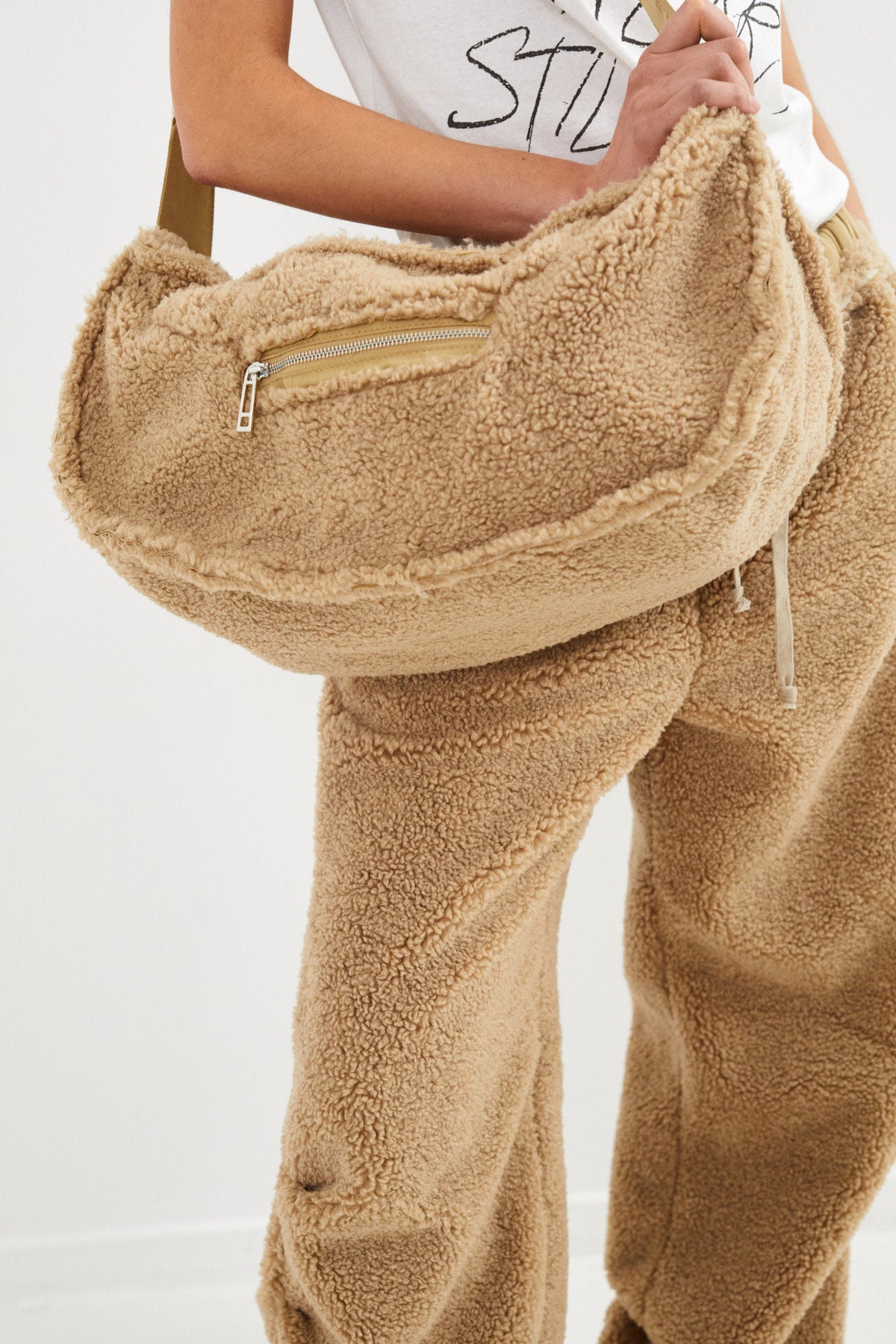 PreLoved Kondi - Faux shearling OS bumbag I Amber - O/S 4 - Rabens Saloner - DK