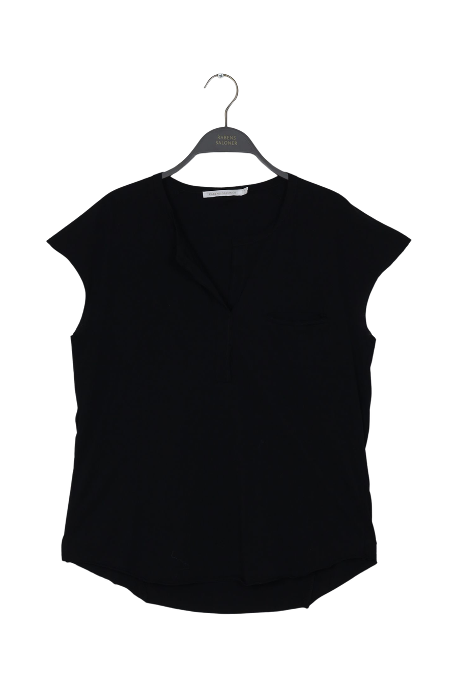 PreLoved Blanca - Paper jersey cap tee - L BLACK L 1 - Rabens Saloner - DK