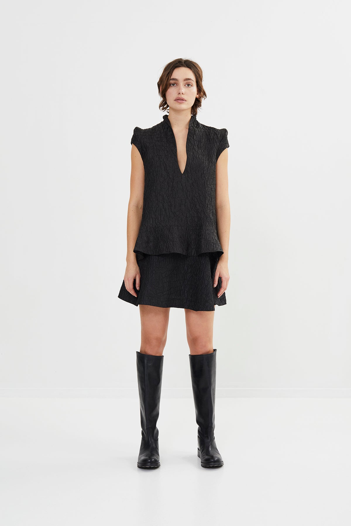 PreLoved Joleen - Taffeta Jacquard short skirt - S