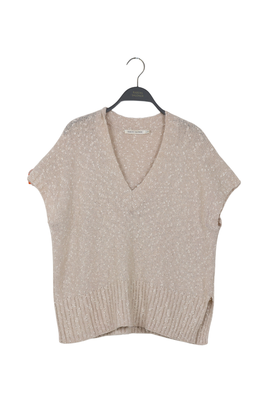 PreLoved Minte - Freckled knit tunic vest I Beige - S/M