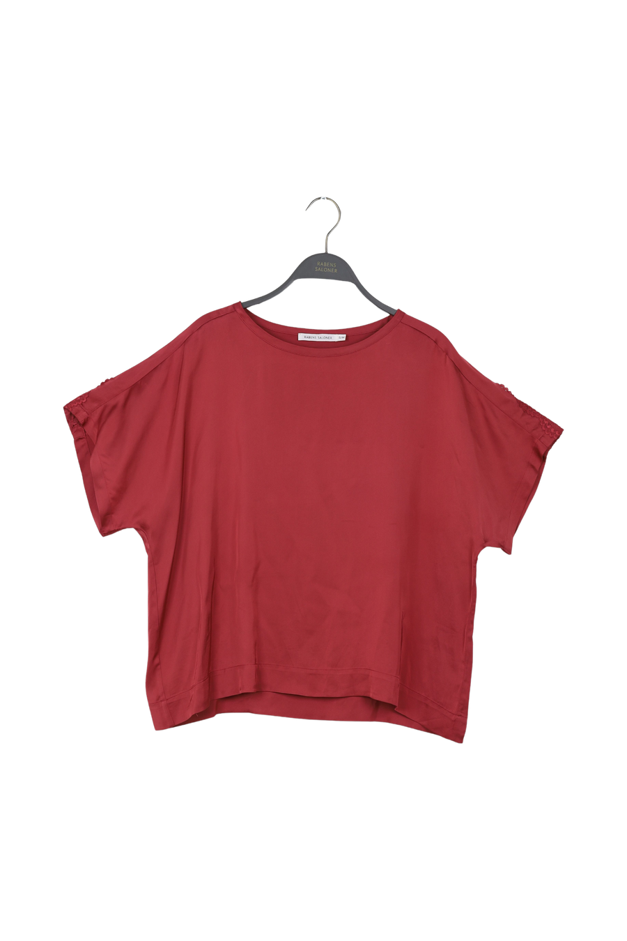 PreLoved Serena - Solid lacey blouse I Burgundy - S/M