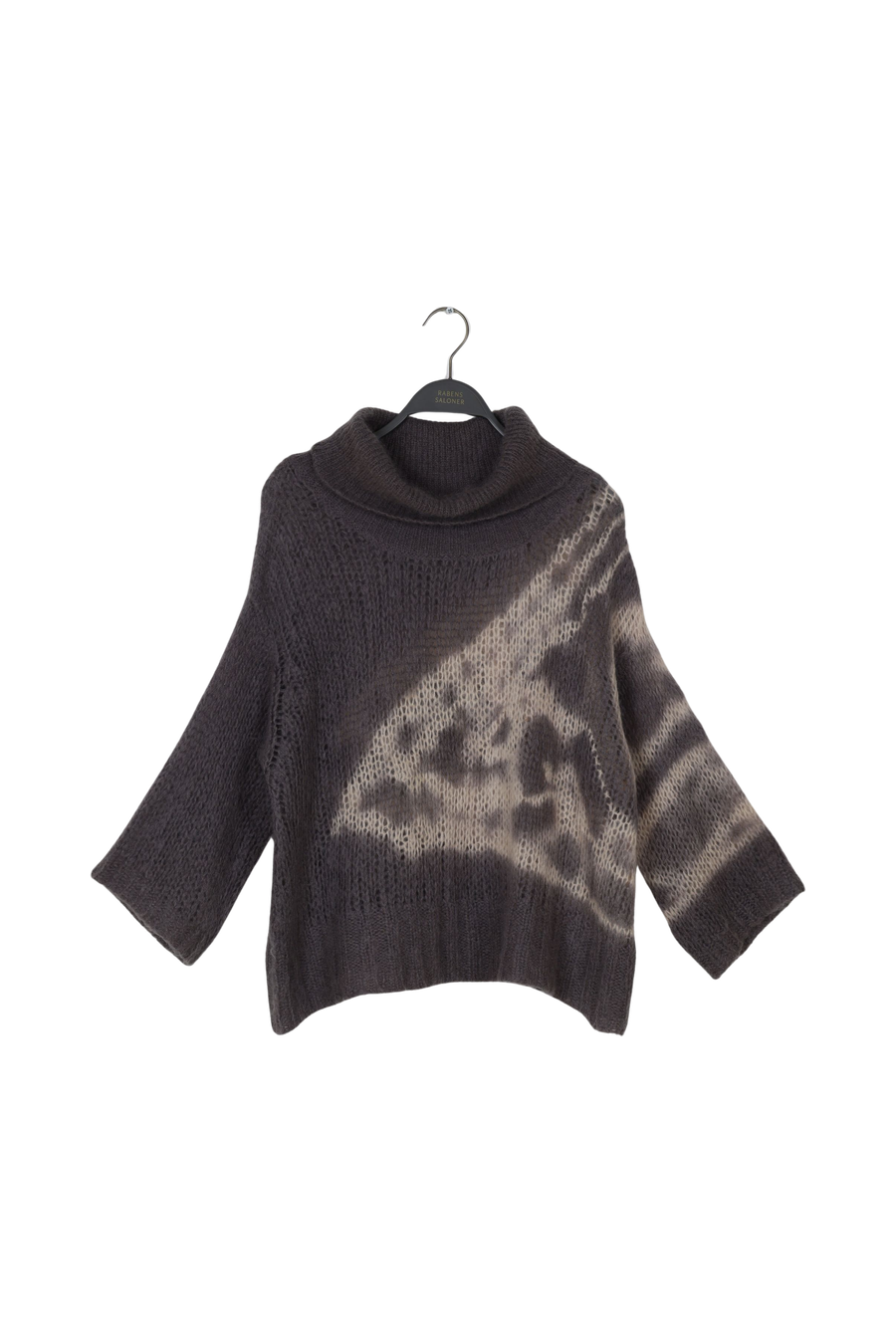 PreLoved Tahani - Echo knit roll neck sweater I Pirate black combo - M