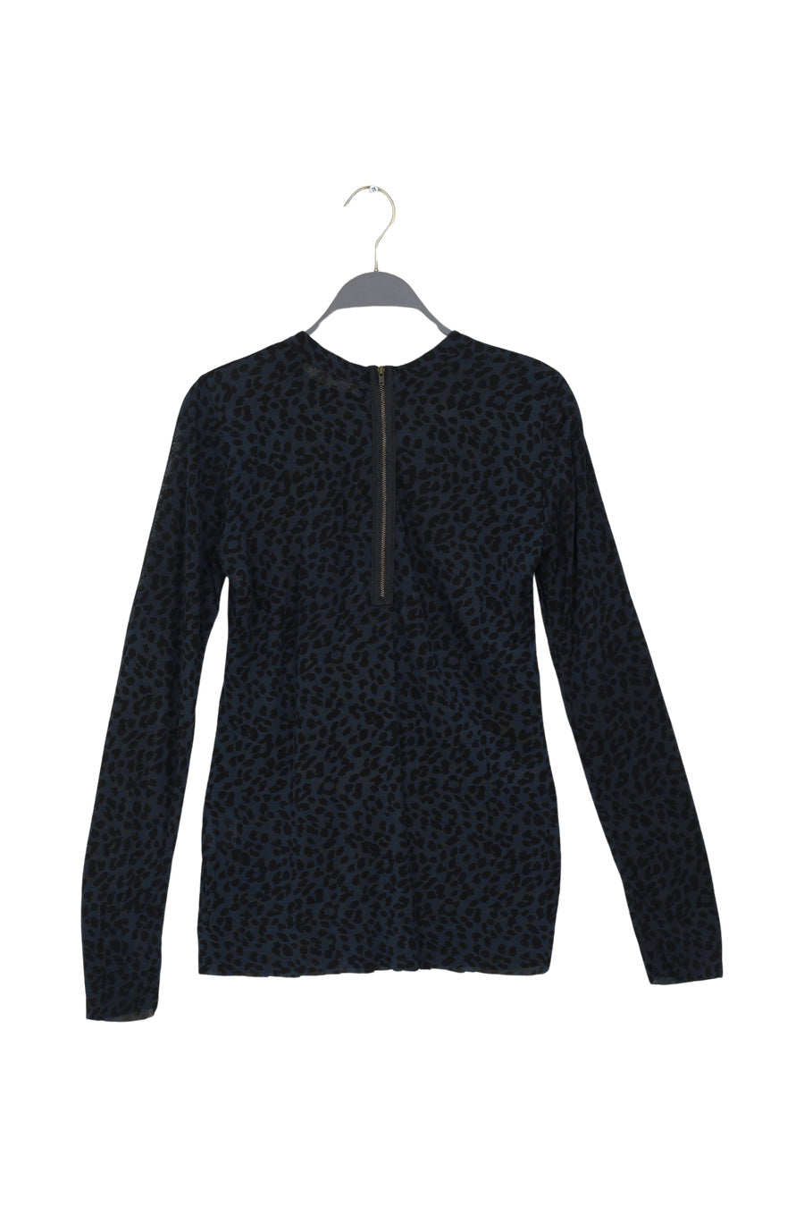Secondhand Agnia - Leopard print tube blouse I Blue combo