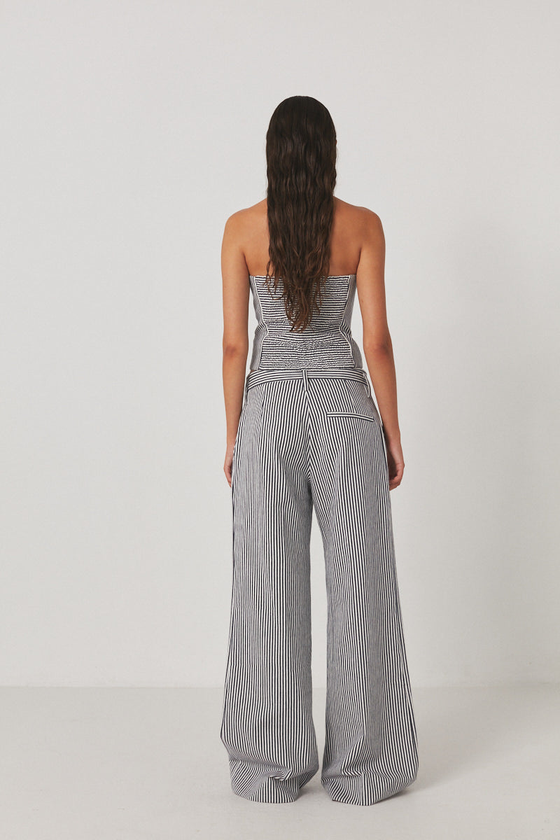 PreLoved Kif - Easy tailoring corset I Blue stripe - S 4 - Rabens Saloner - DK