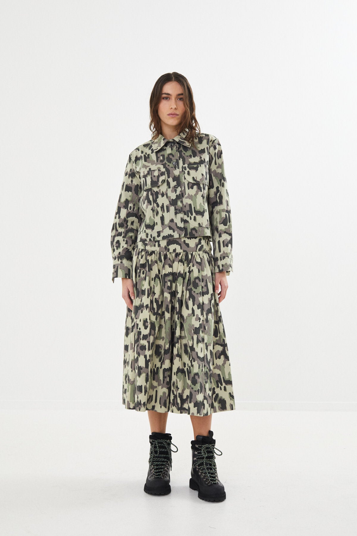 PreLoved Neva - Cyber drill short jacket I Olive combo - XL 2 - Rabens Saloner - DK