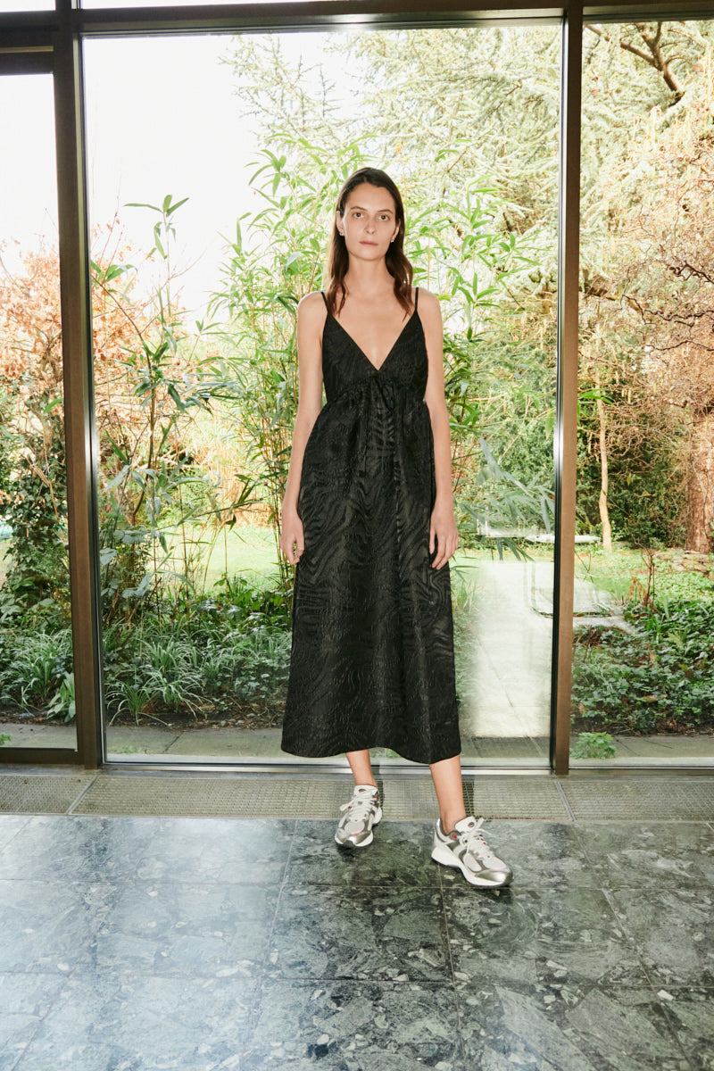 PreLoved Maple - Taffeta jacquard dress - S