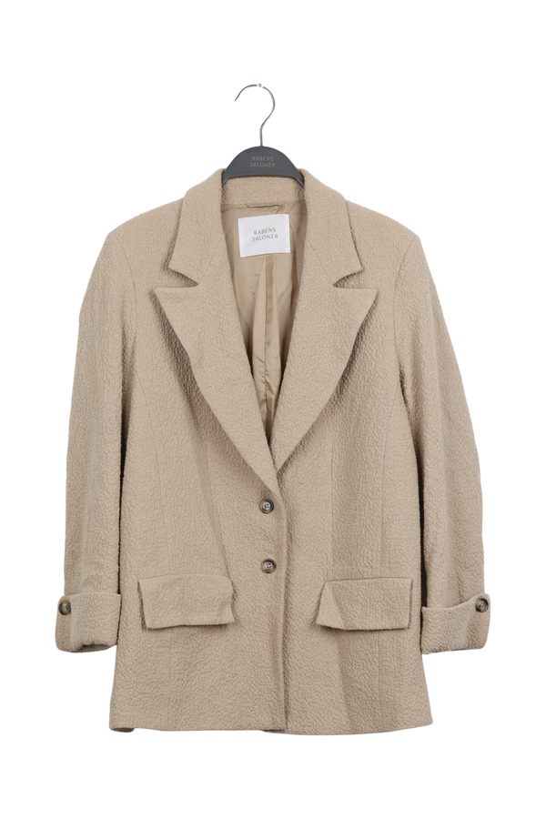 PreLoved Helin - Crumpled jacket - S Oatmeal S 1 - Rabens Saloner - DK