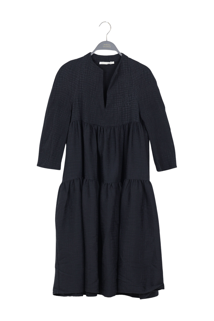 PreLoved Hariet - Basket jacquard dress - S BLACK S 1 - Rabens Saloner - DK