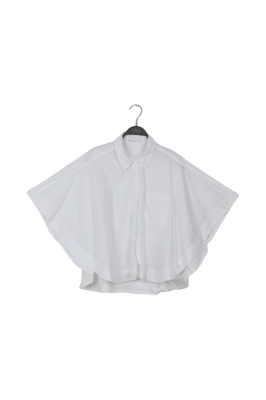 PreLoved Berte - Poplin curved hem shirt I White - L/XL