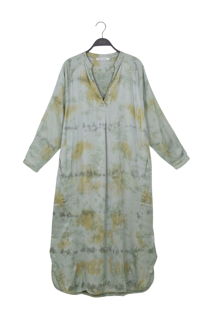 PreLoved Houda - Mixture shirt dress I Silver combo - S Silver combo S 1 - Rabens Saloner - DK