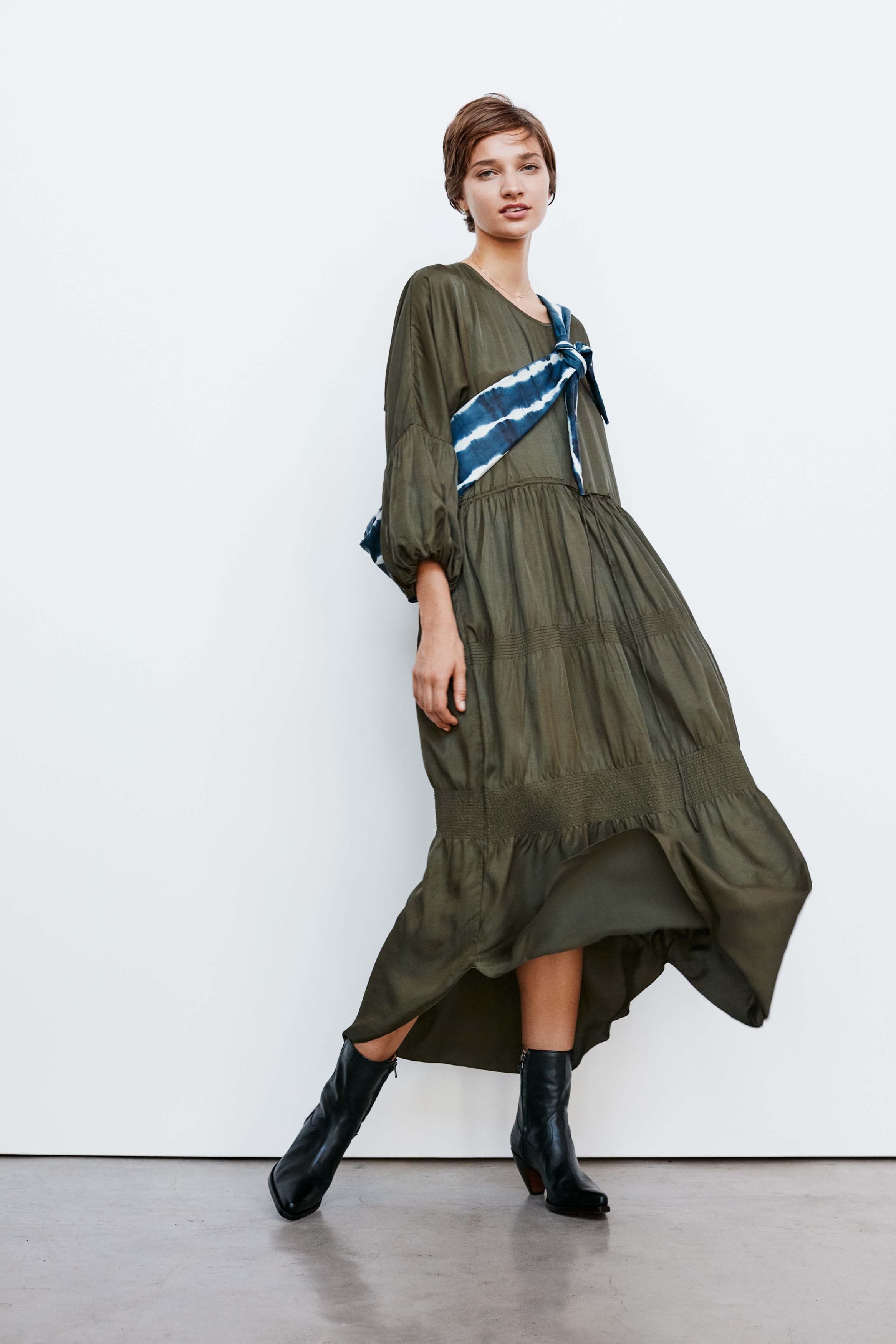 PreLoved Melany - Solid drawstring dress - S 3 - Rabens Saloner - DK