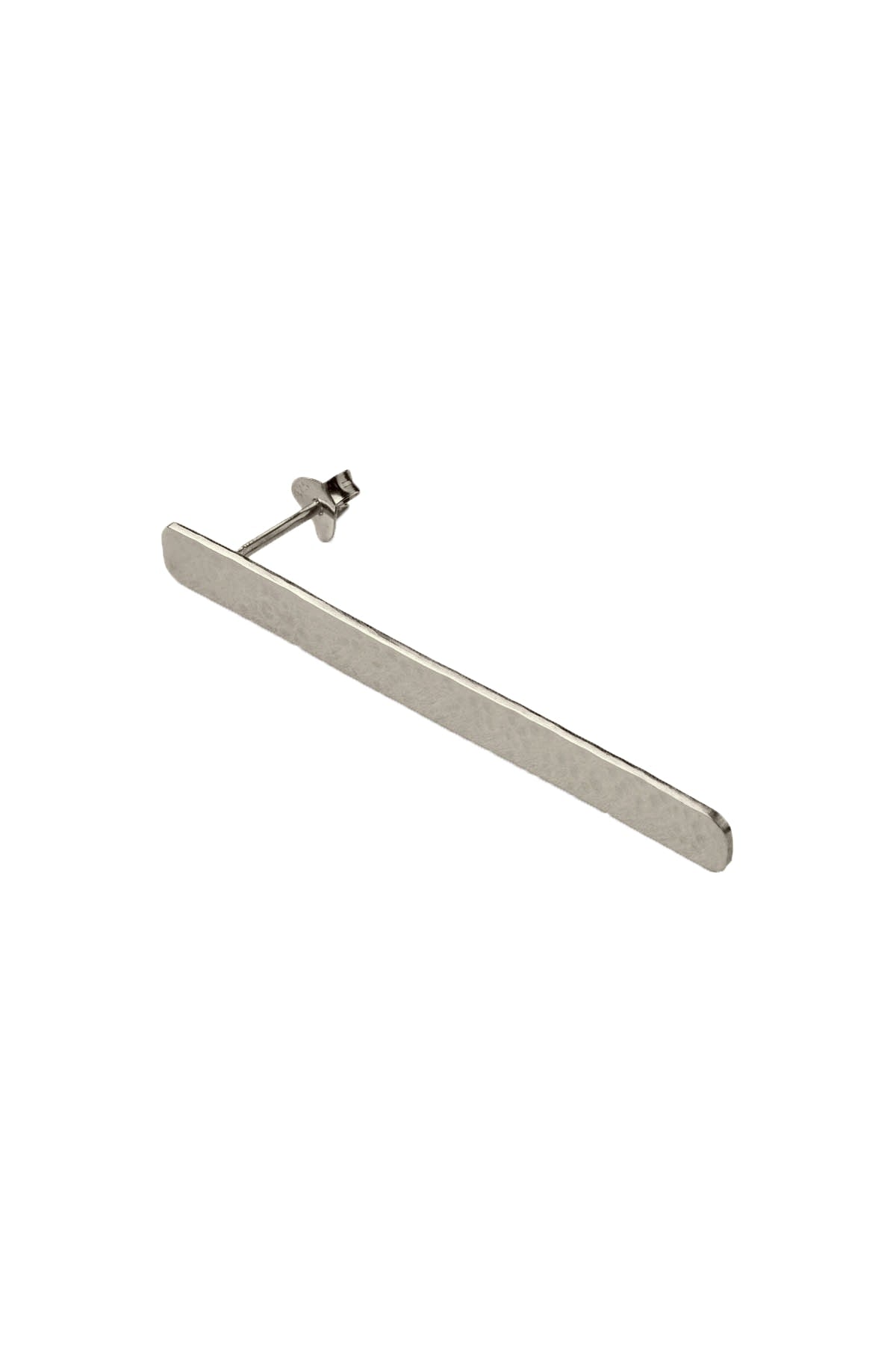 Nafsu - Long hammered earstick I Silver Silver 1 - Rabens Saloner - DK