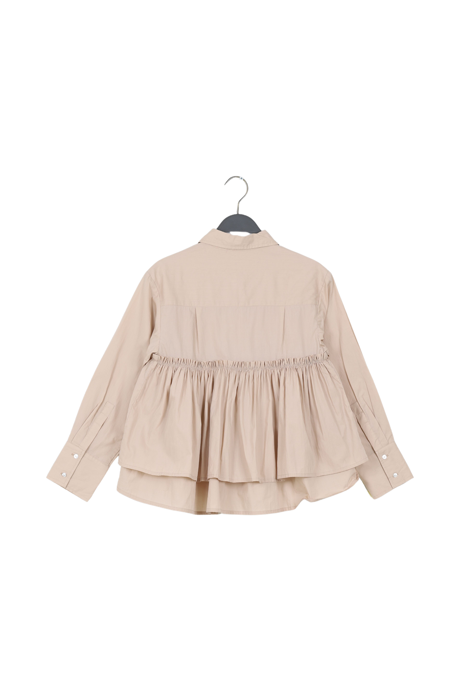 PreLoved Shaker - Poplin frill shirt I Powder - XS 2 - Rabens Saloner - DK