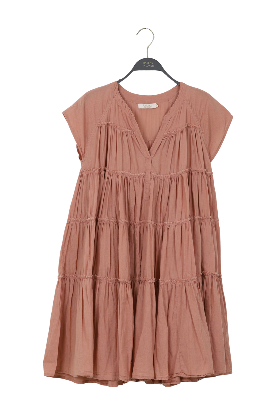 PreLoved Jytte - Cotton flare short dress I Dry moss - XS