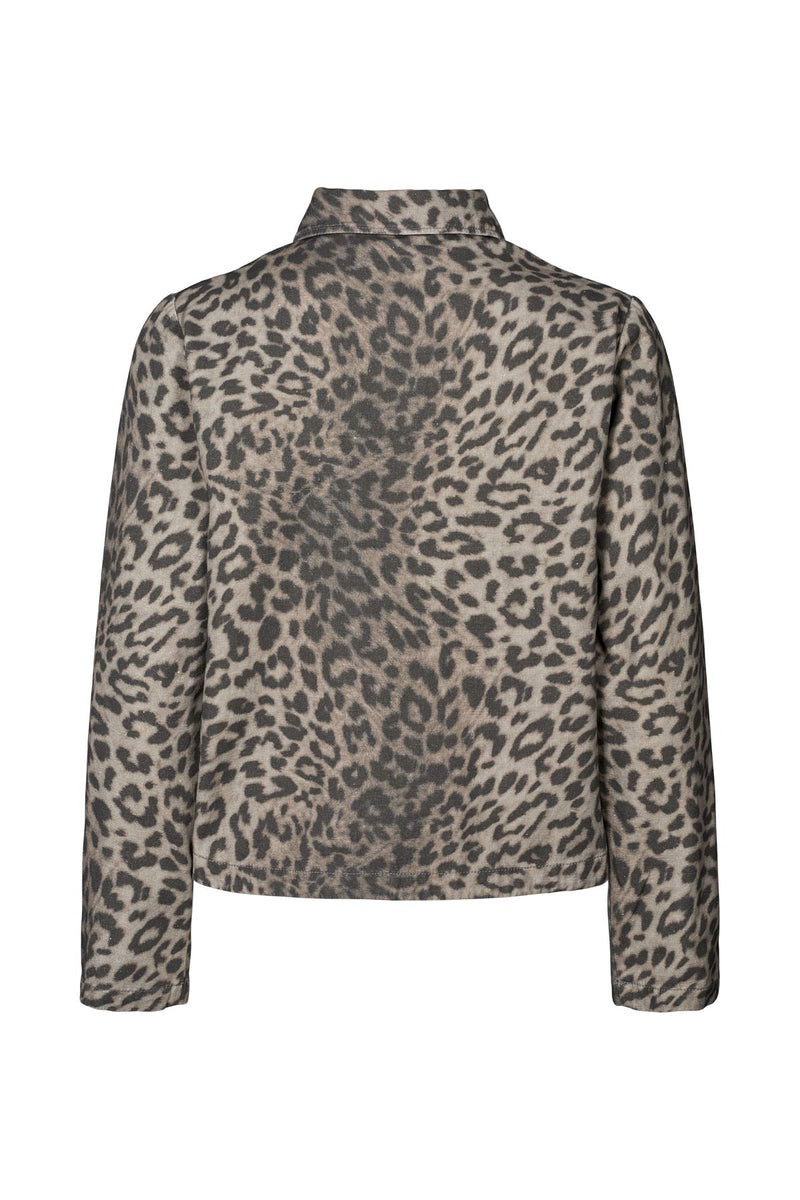 Aleksandra - Leopard print short jacket I Snow leopard    5 - Rabens Saloner - DK