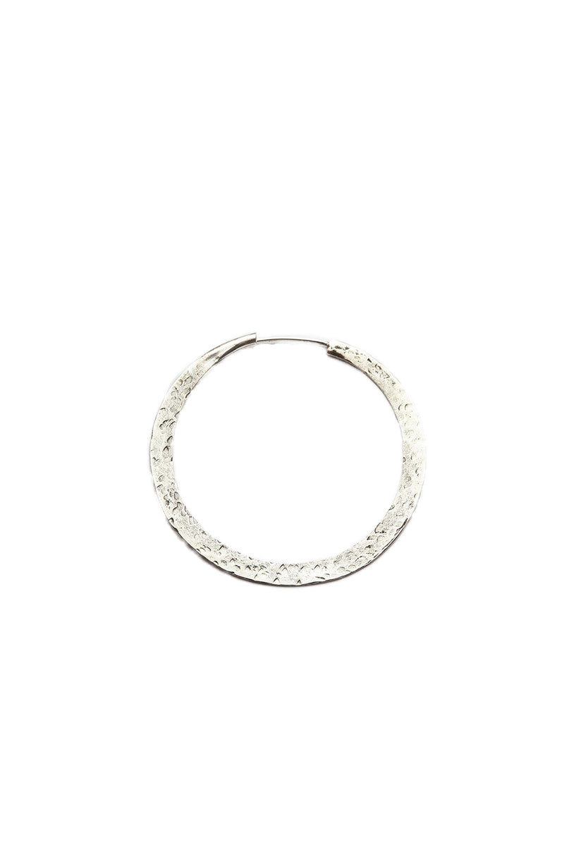 Nafsu - Silver hammered hoops S I Silver    1 - Rabens Saloner - DK