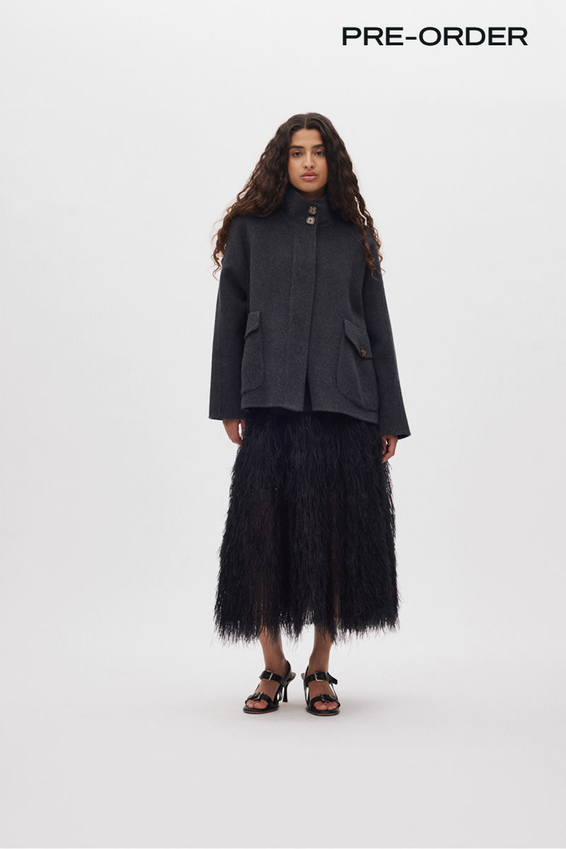 Magna - Plume combo full skirt I PRE-ORDER I Black 1 - Rabens Saloner - DK