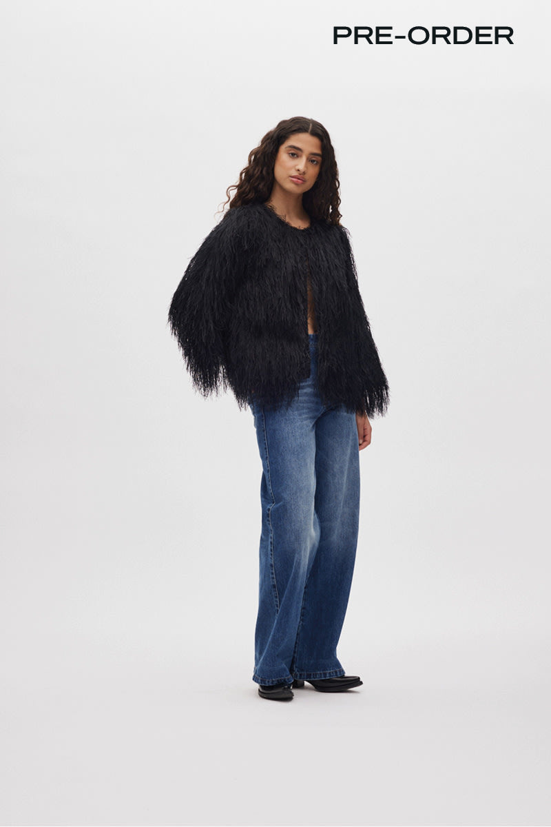 Safi- Plume blouse I PRE-ORDER I Black 1 - Rabens Saloner - DK