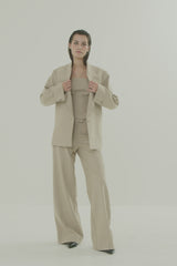 Julla - Easy tailoring pant I Biscuit 8 - Rabens Saloner - DK