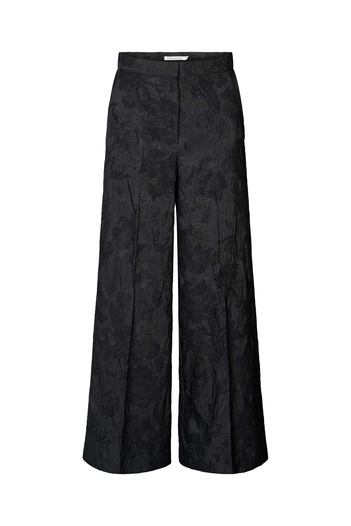 Clipped jacquard wide leg pants - Cass I Pirate black