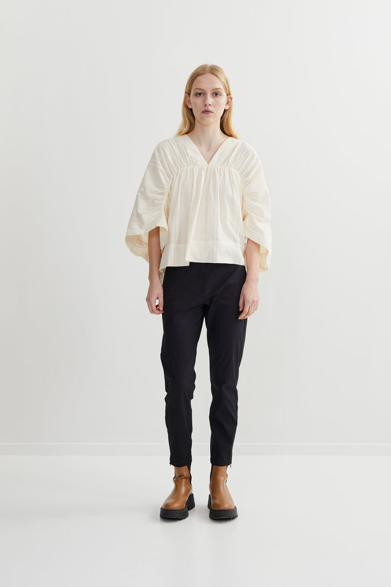 Nina - Papery relaxed fit pant BLACK XS  1 - Rabens Saloner - DK