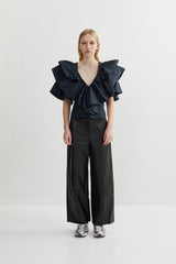 Wilde - Leather  wide leg pant