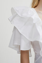 Luzia - Angled gather frill top