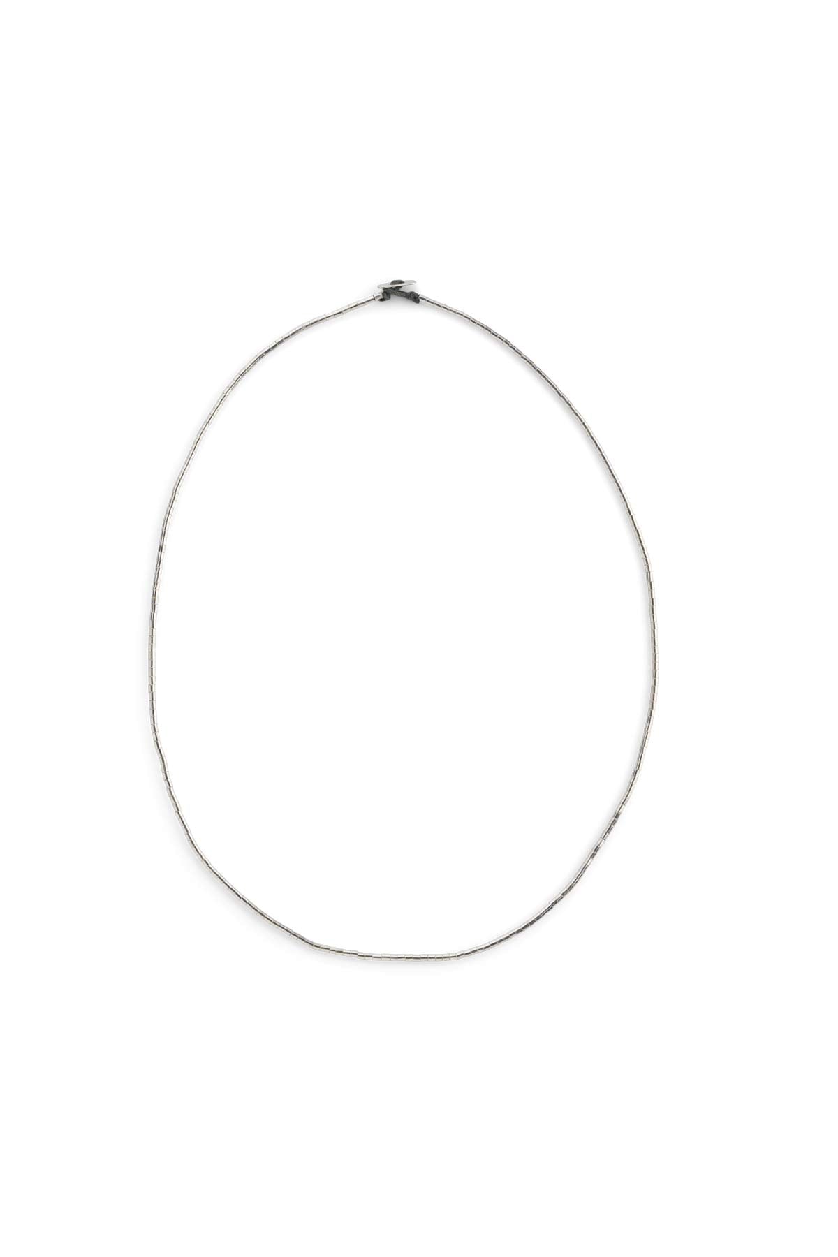 Nafsu - Tube bead necklace I 60 cm SILVER O/S  2 - Rabens Saloner - DK