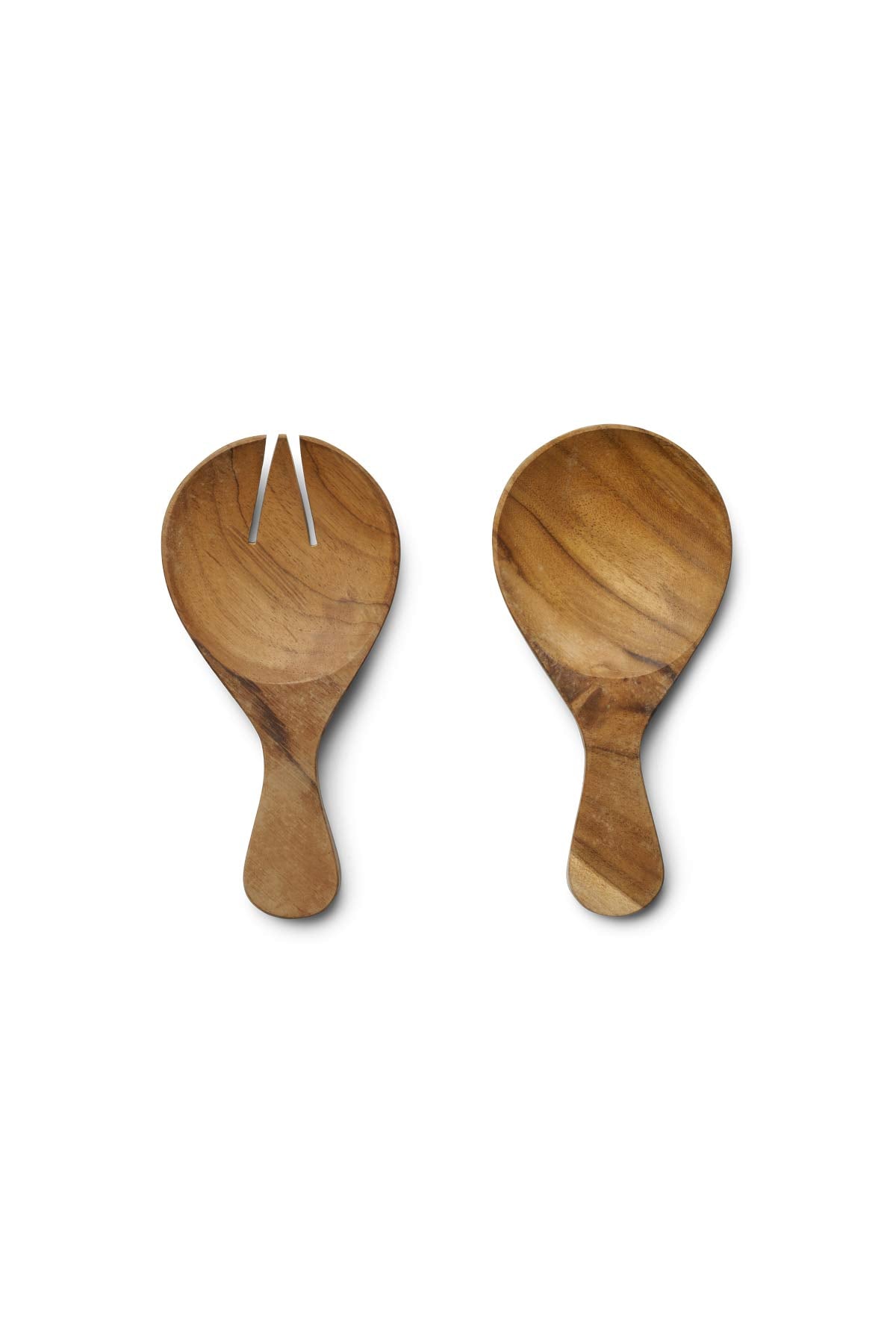 Teak wood salad servers - Salad servers I Wood Wood 16 CM  2 - Rabens Saloner - DK